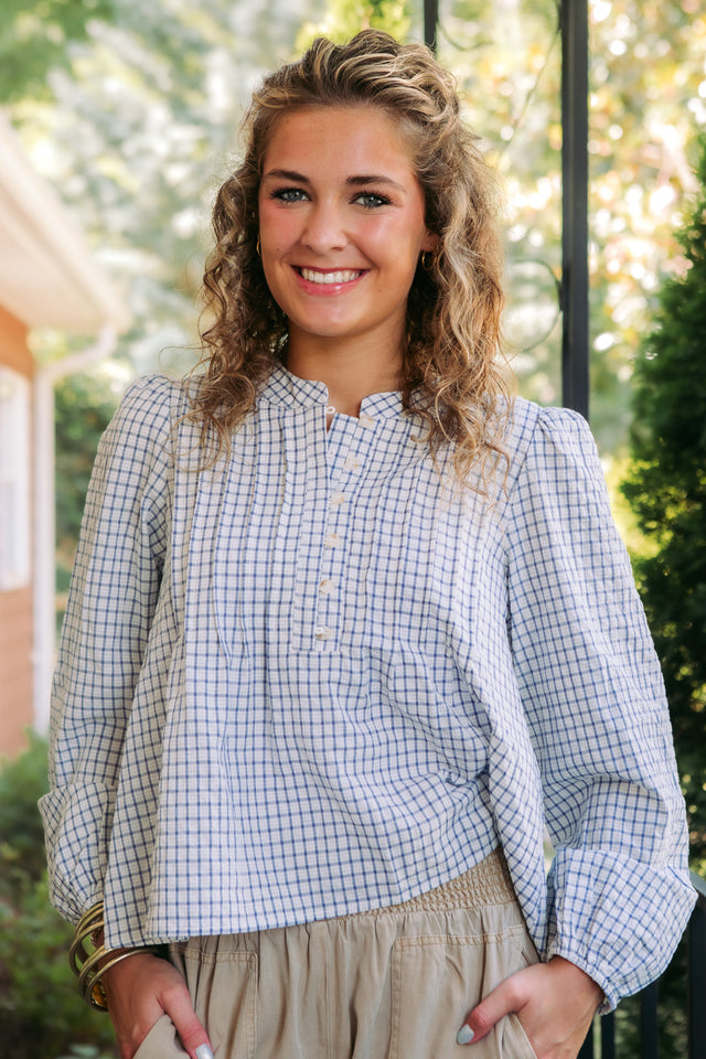 Emilia Plaid Blouse