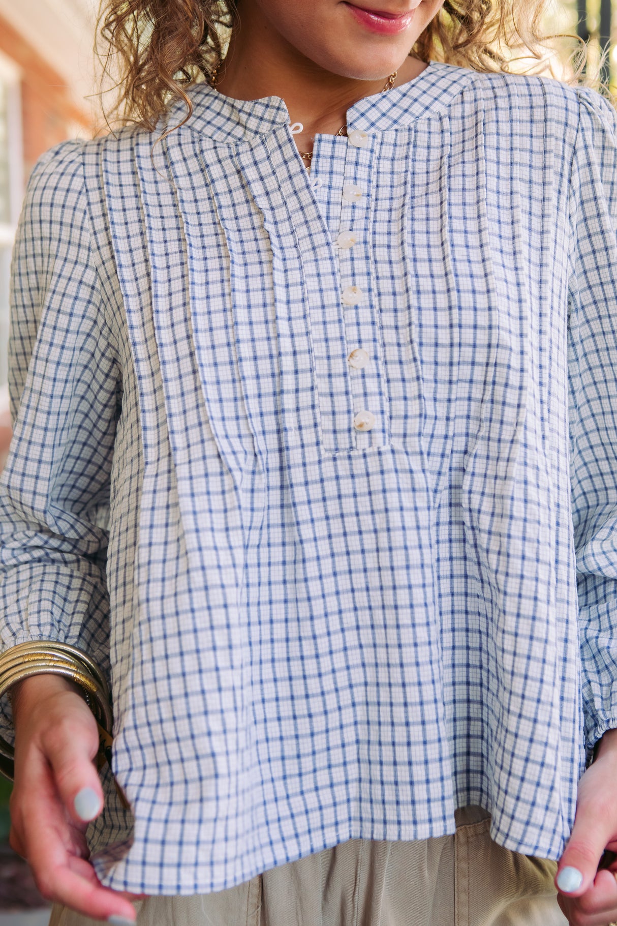 Emilia Plaid Blouse