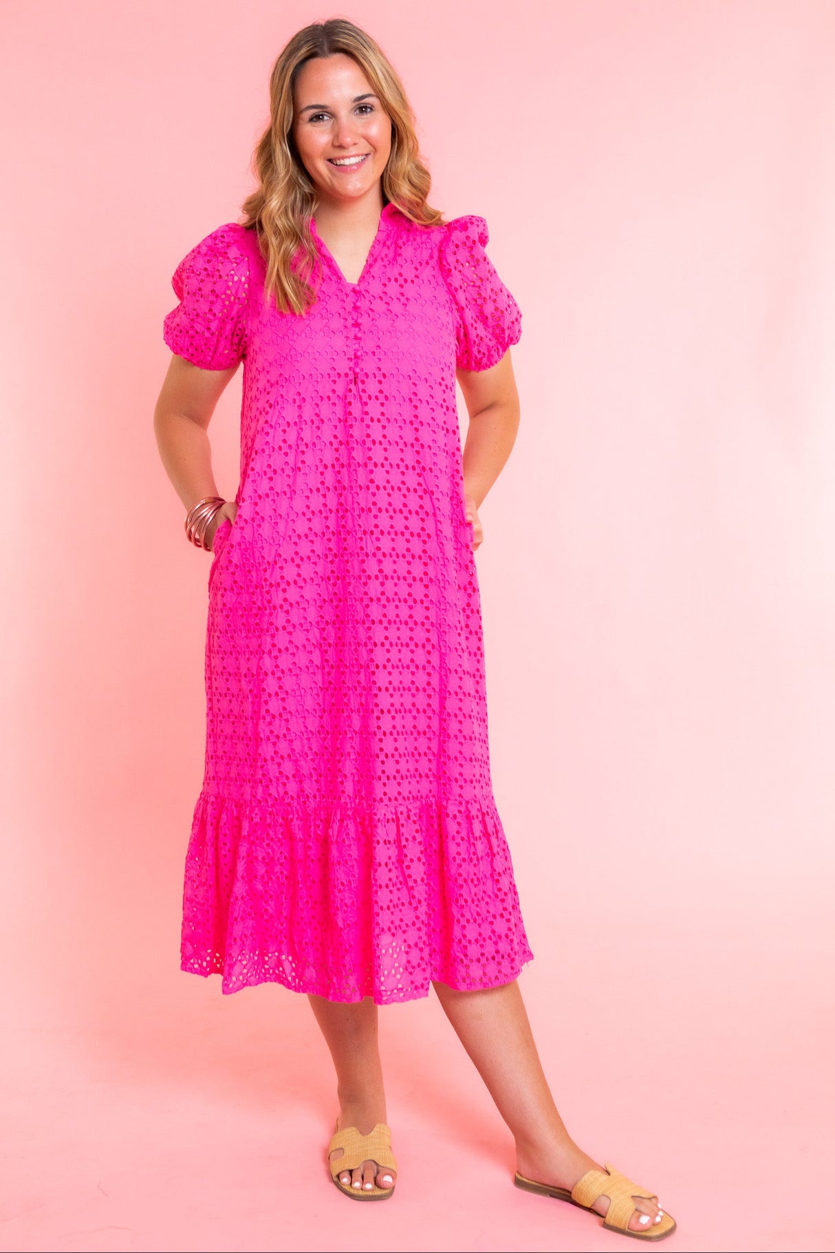 Mallory Eyelet Midi Dress