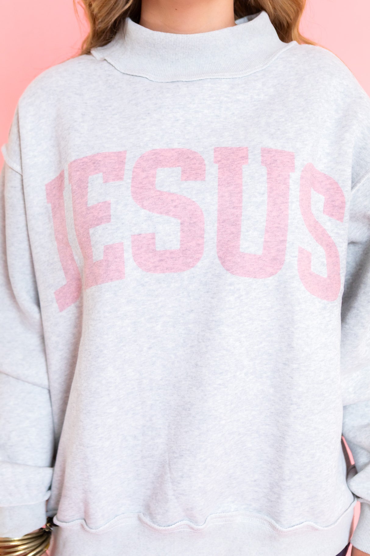 Jesus & God Is Good Reversible Mock Neck