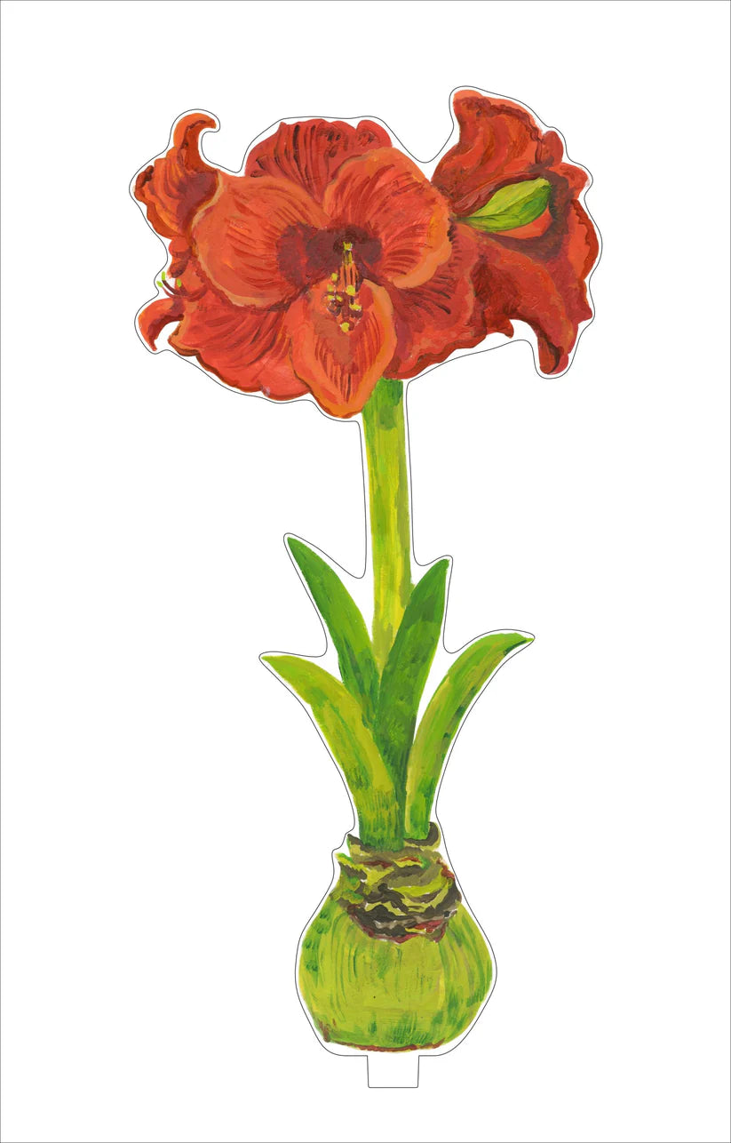 Kimberly Hodges Art | Red Orange Amaryllis Large Acrylic