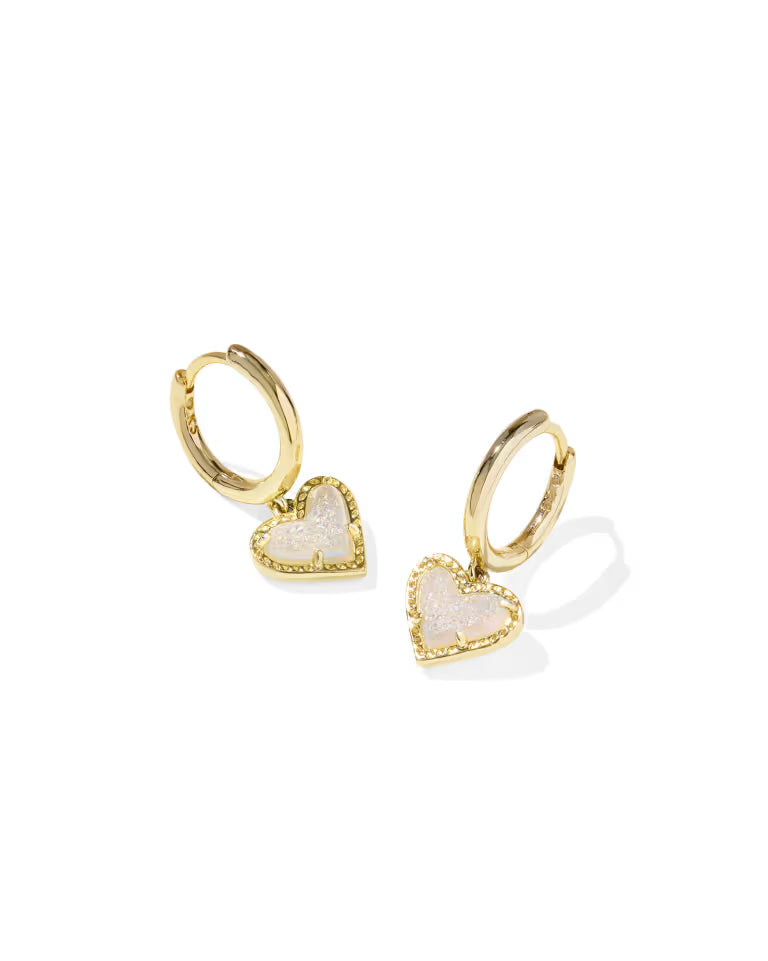 Kendra Scott | Ari Heart Gold Huggie Earrings