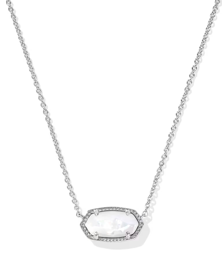 Kendra Scott | Elisa Silver Pendant Necklace in Ivory Mother-of-Pearl