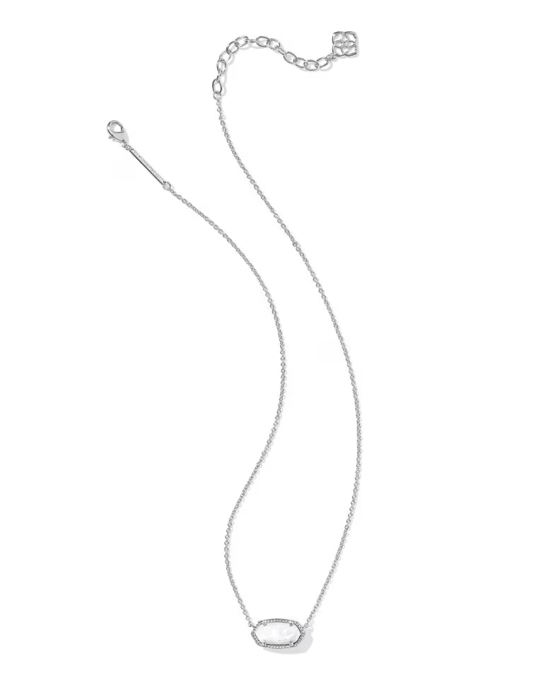 Kendra Scott | Elisa Silver Pendant Necklace in Ivory Mother-of-Pearl
