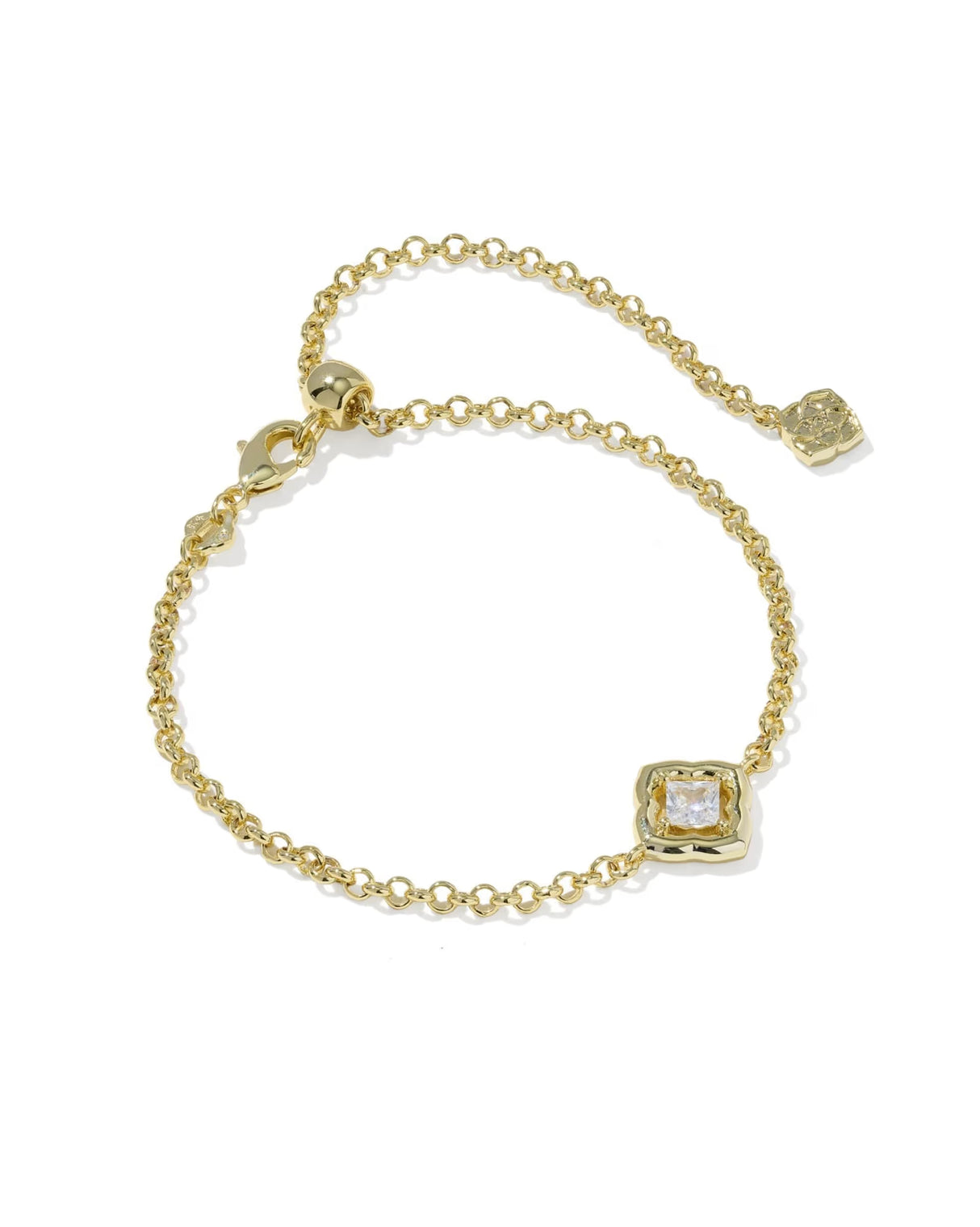 Kendra Scott | Mallory Crystal Gold Delicate Chain Bracelet