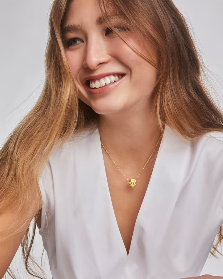 Kendra Scott | Softball Gold Short Pendant Necklace