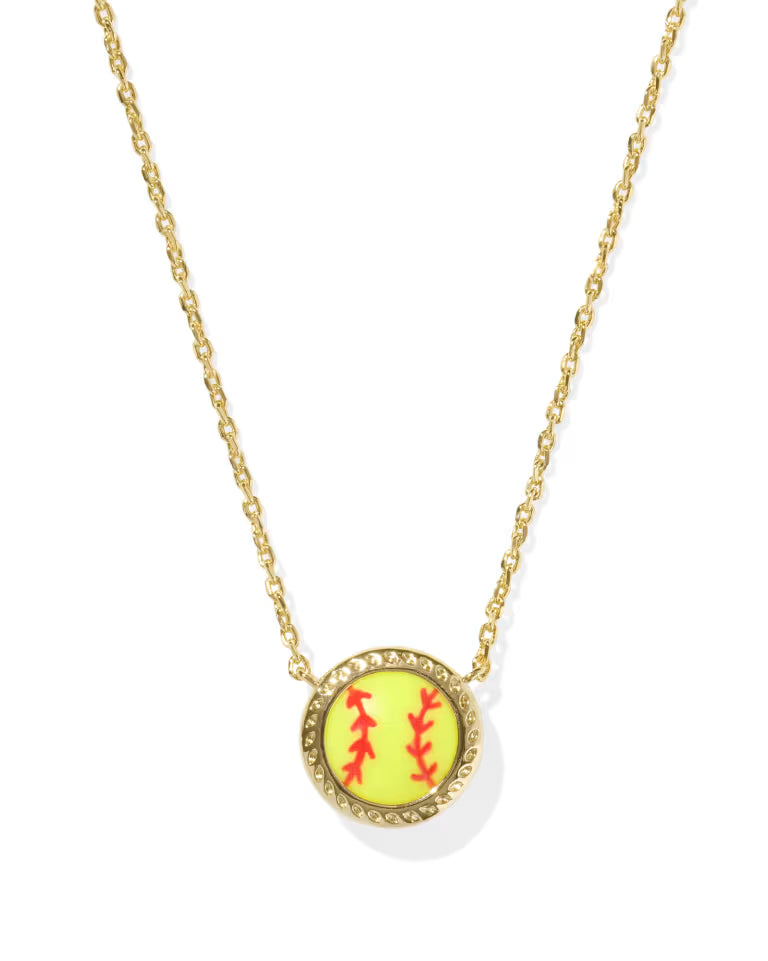 Kendra Scott | Softball Gold Short Pendant Necklace