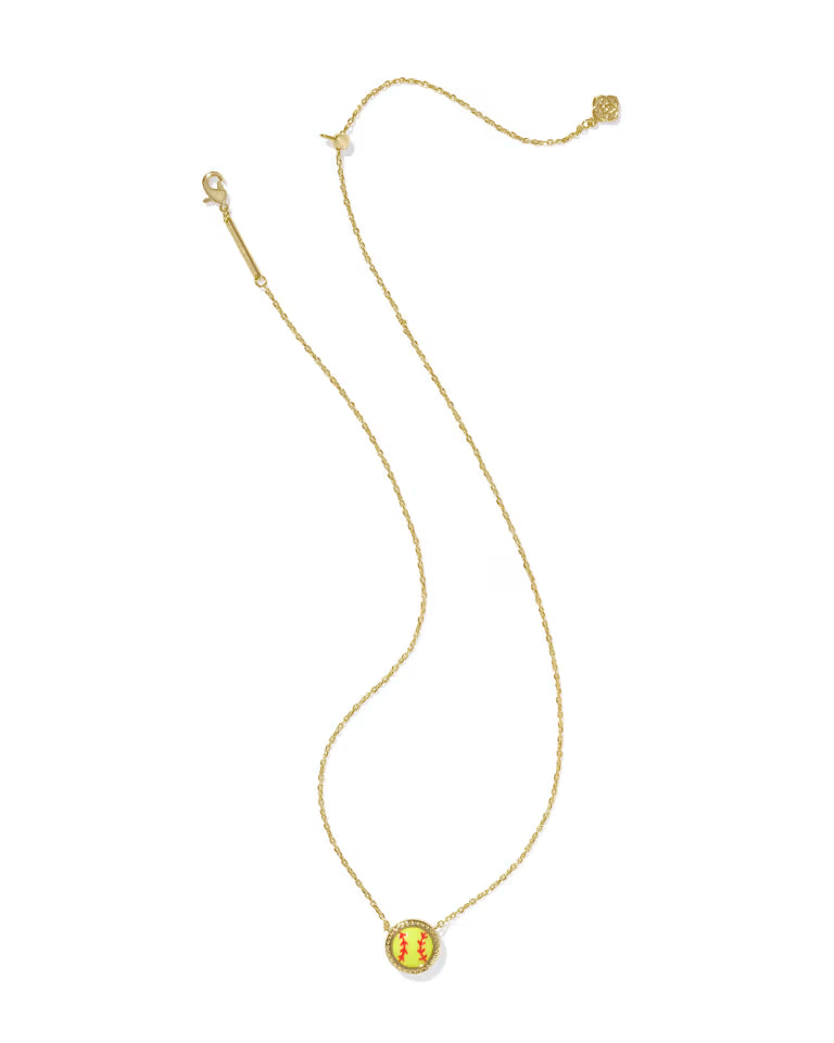 Kendra Scott | Softball Gold Short Pendant Necklace