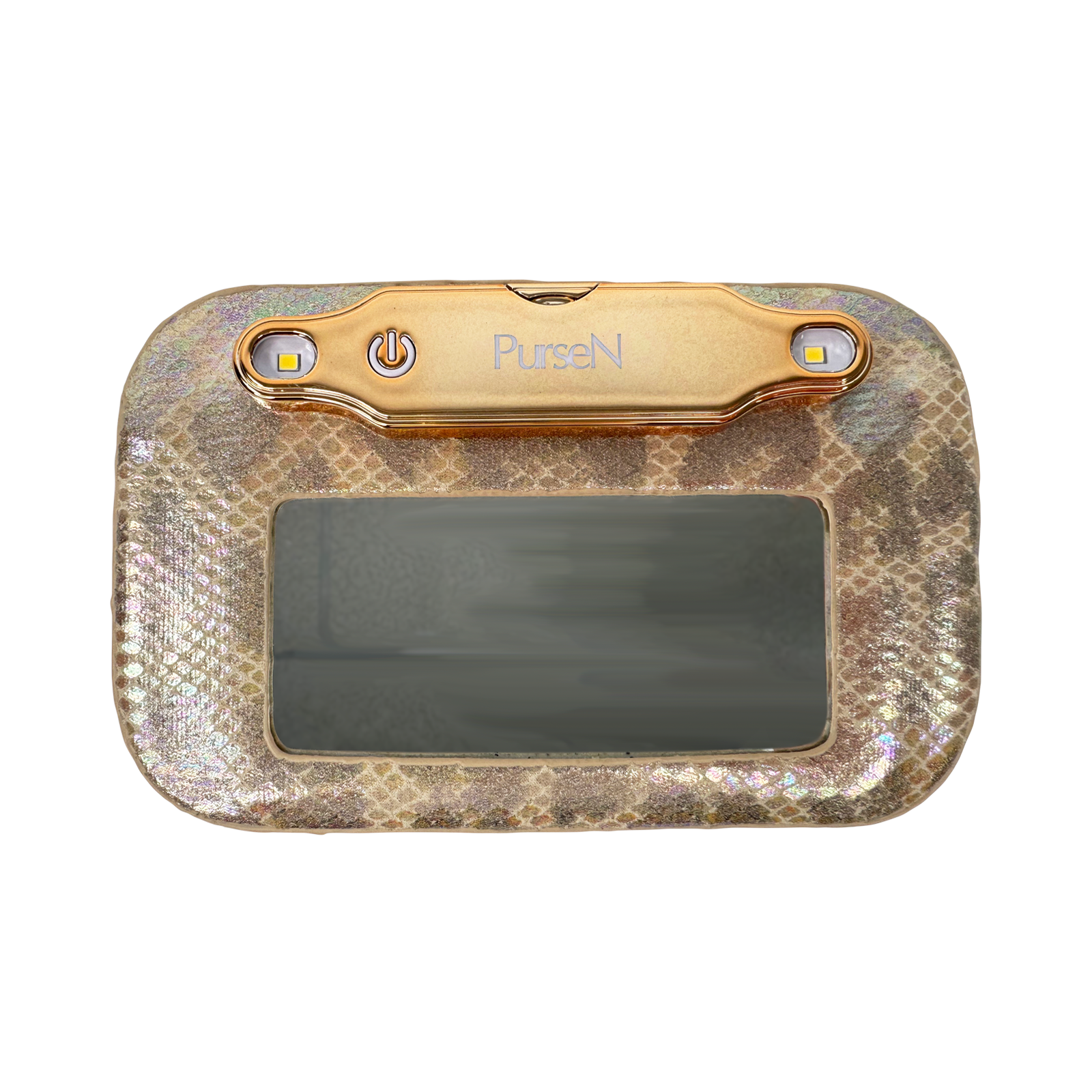 PurseN | LITTMINI Lighted Mirror Case - Glimmer Leopard