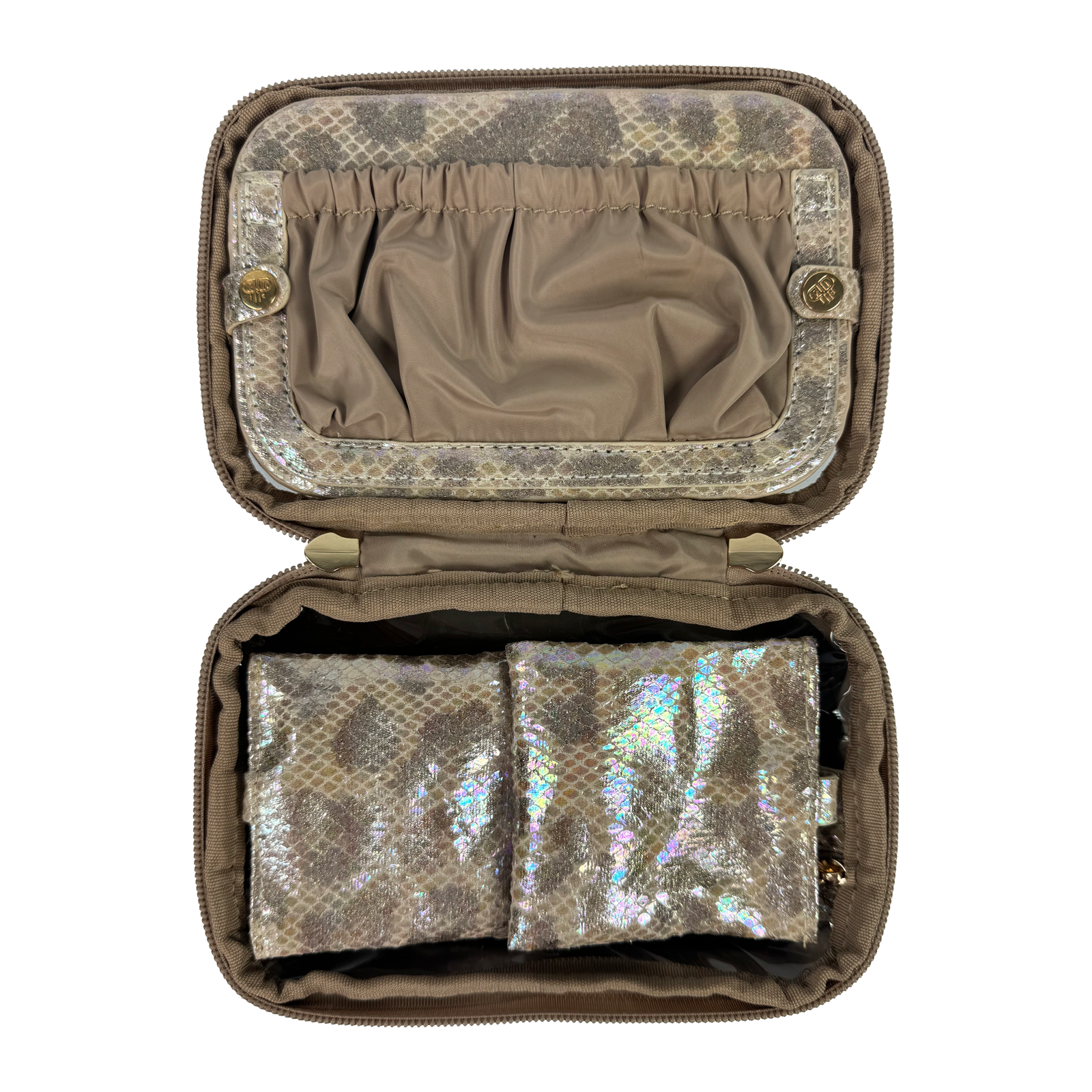 PurseN | LITTMINI Lighted Mirror Case - Glimmer Leopard