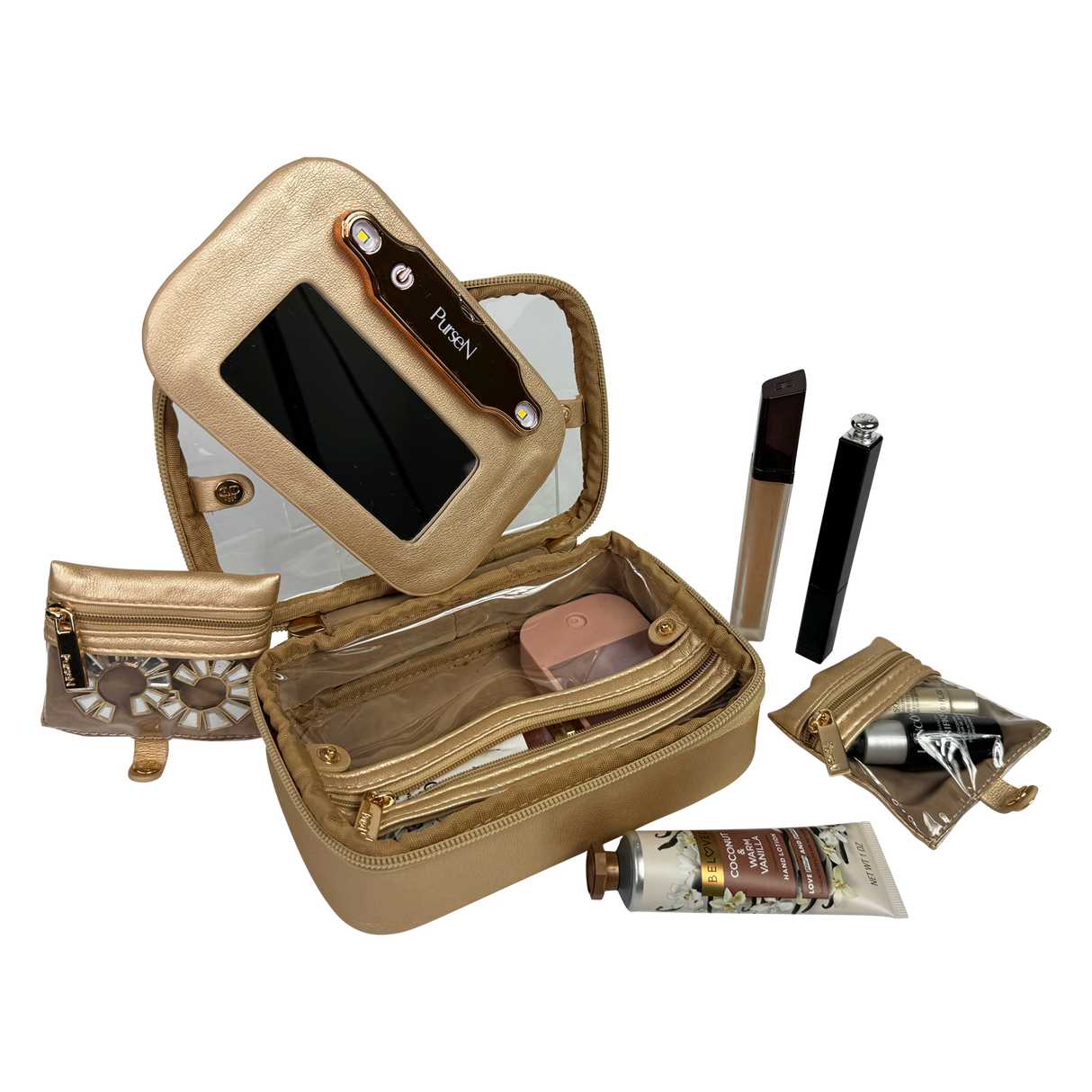 PurseN | LITTMINI - Lighted Mirror Case - Gold