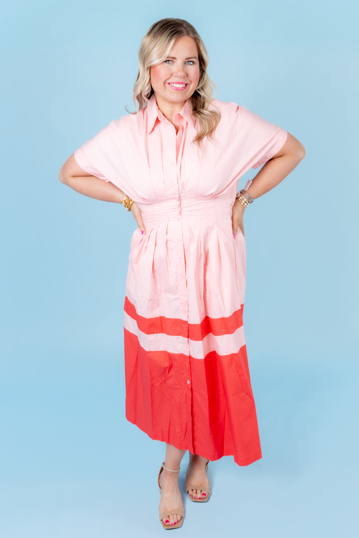 The Pleated Midi Dress