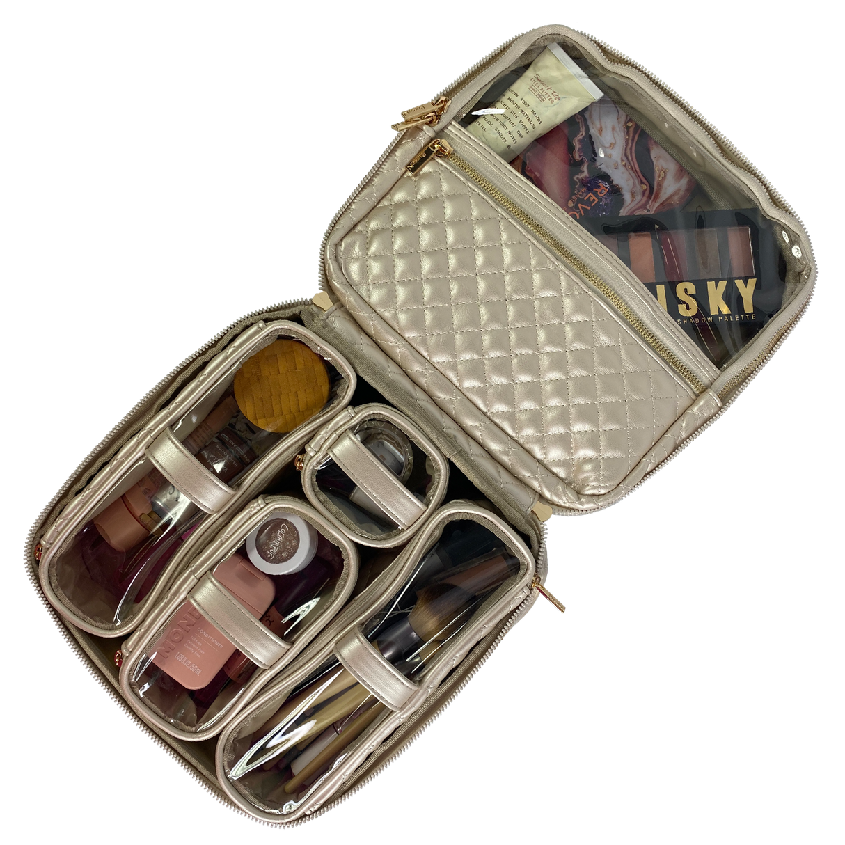 PurseN | Mini Diva Makeup Case - Pearl Quilted