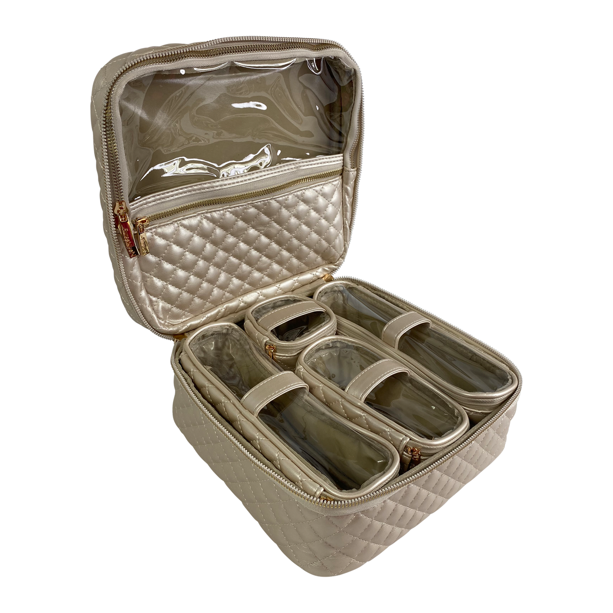 PurseN | Mini Diva Makeup Case - Pearl Quilted