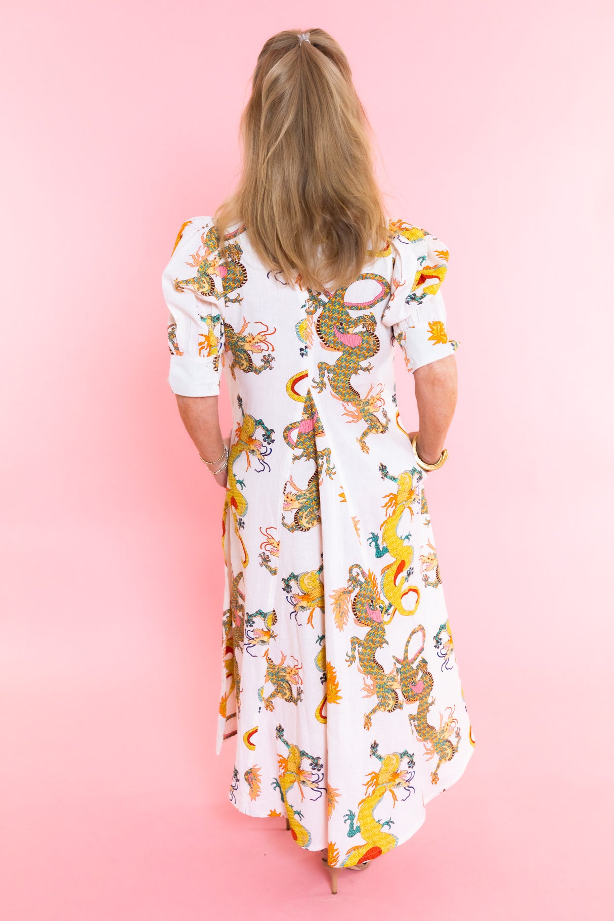 Dizzy Lizzie | Montauk Natural Dragon Print Dress