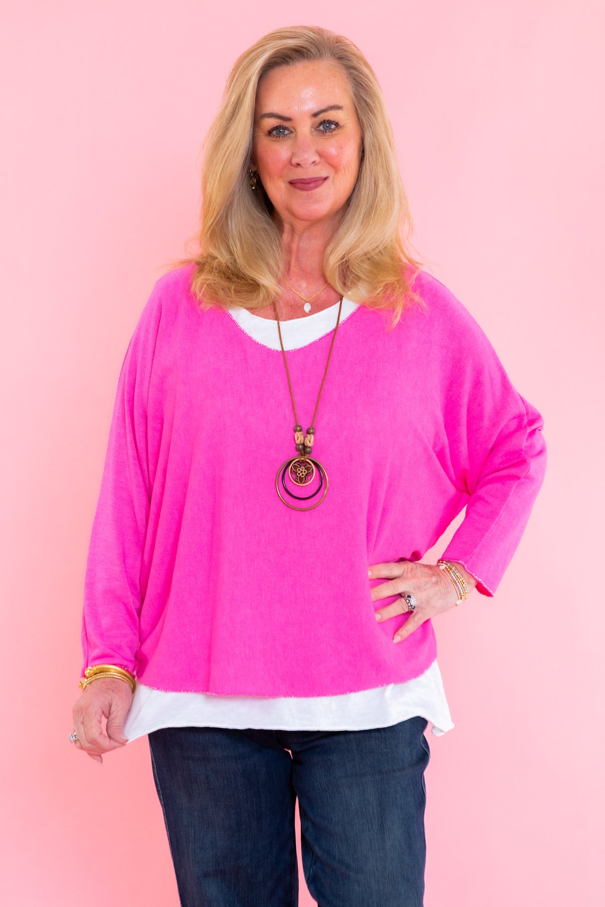 Everyday Tunic with Pendant Necklace