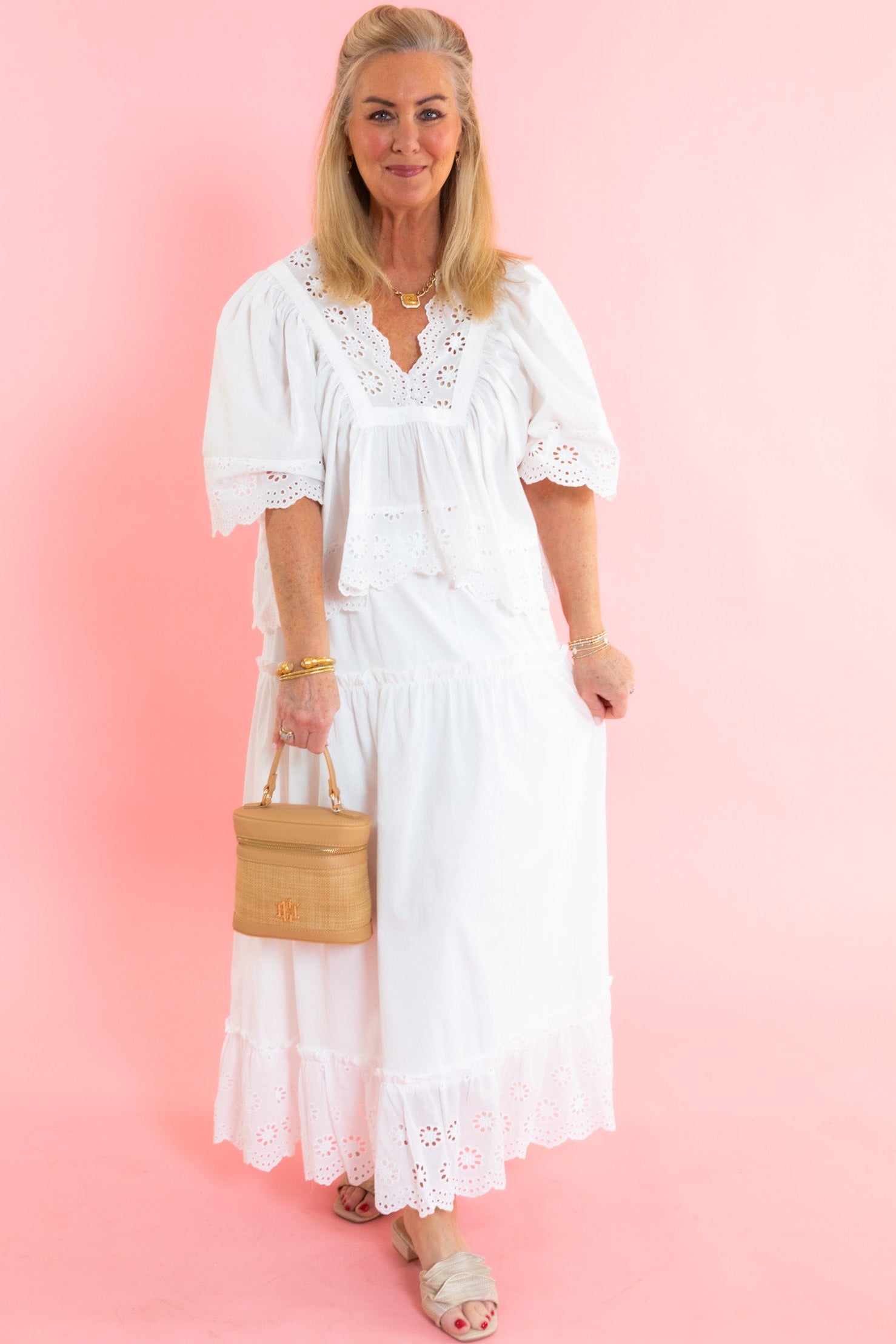 Whispering Meadow Eyelet Maxi Skirt