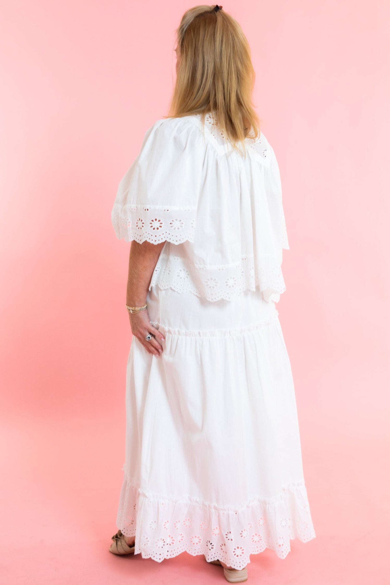 Whispering Meadow Eyelet Maxi Skirt