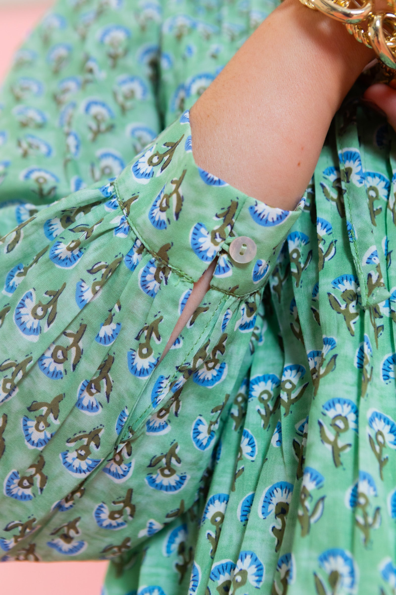 Printed Smocked Peplum Blouse