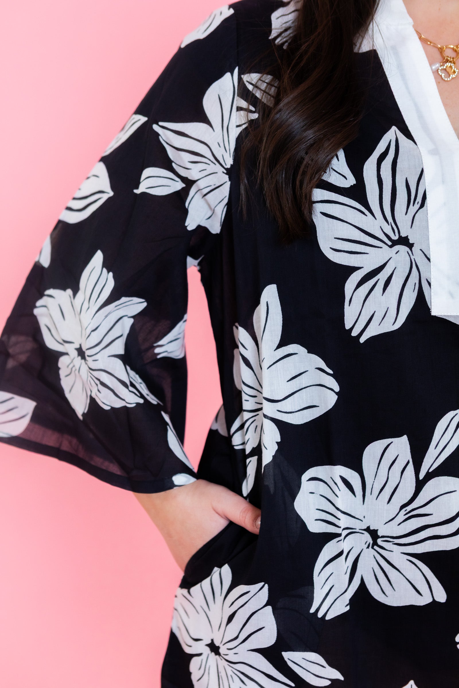 Mary Square | Elizabeth Beach Dress | Lagoon Bloom Black