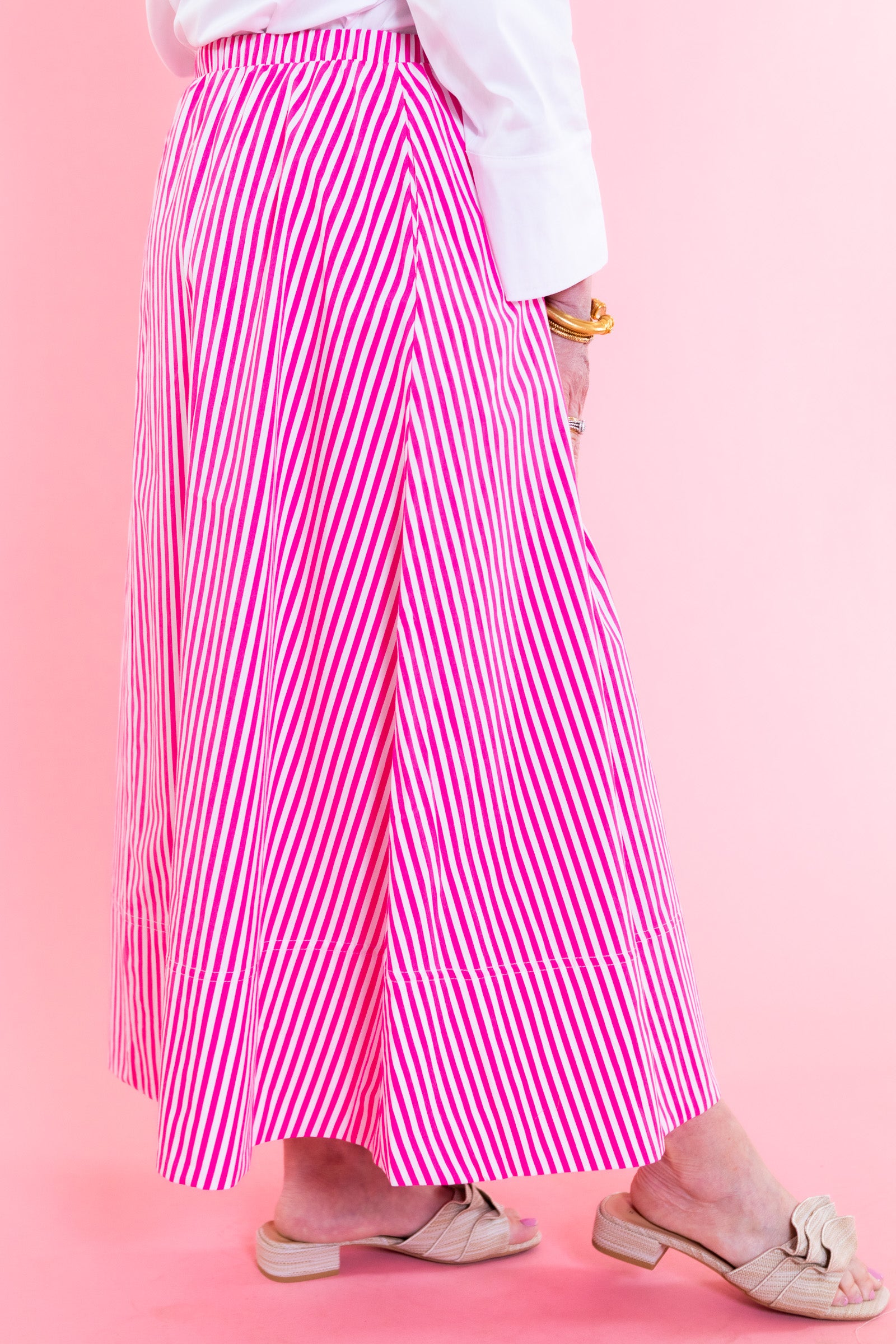 Sunset Stroll Striped Midi Skirt
