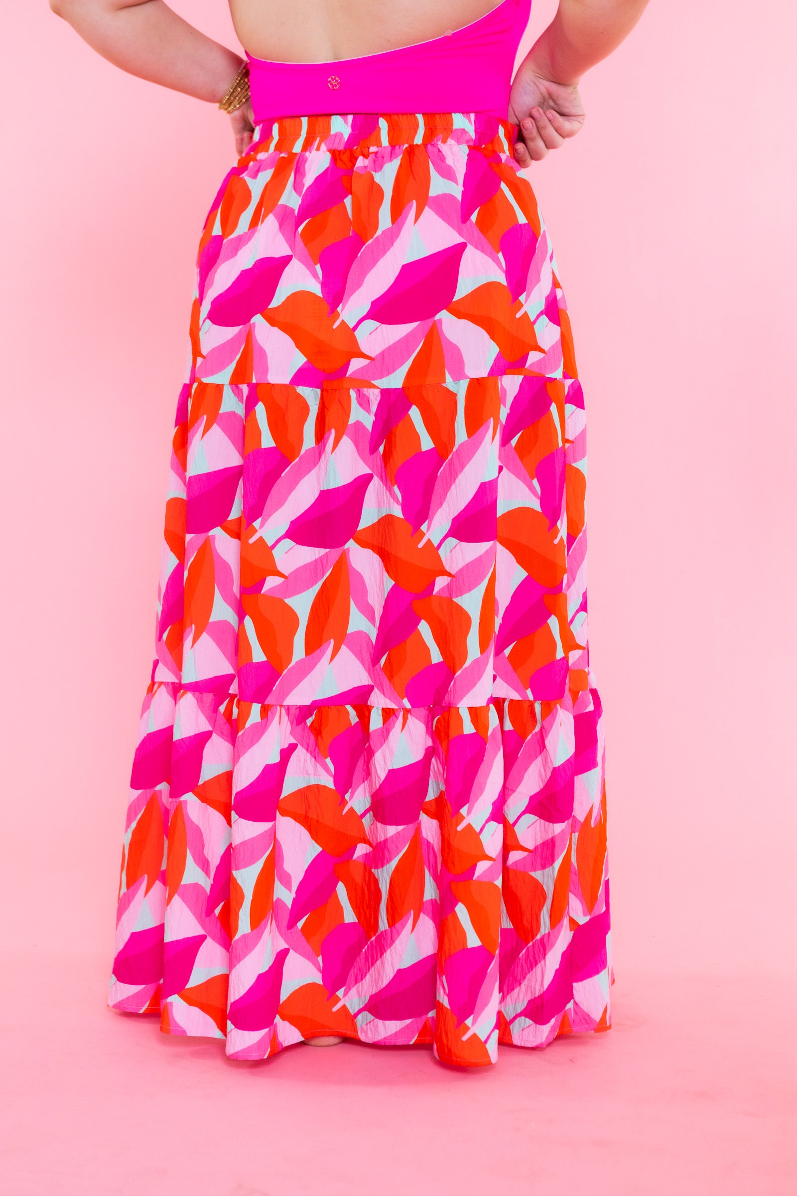 Mary Square | Nessa Beach Skirt- Bali Bloom Pink