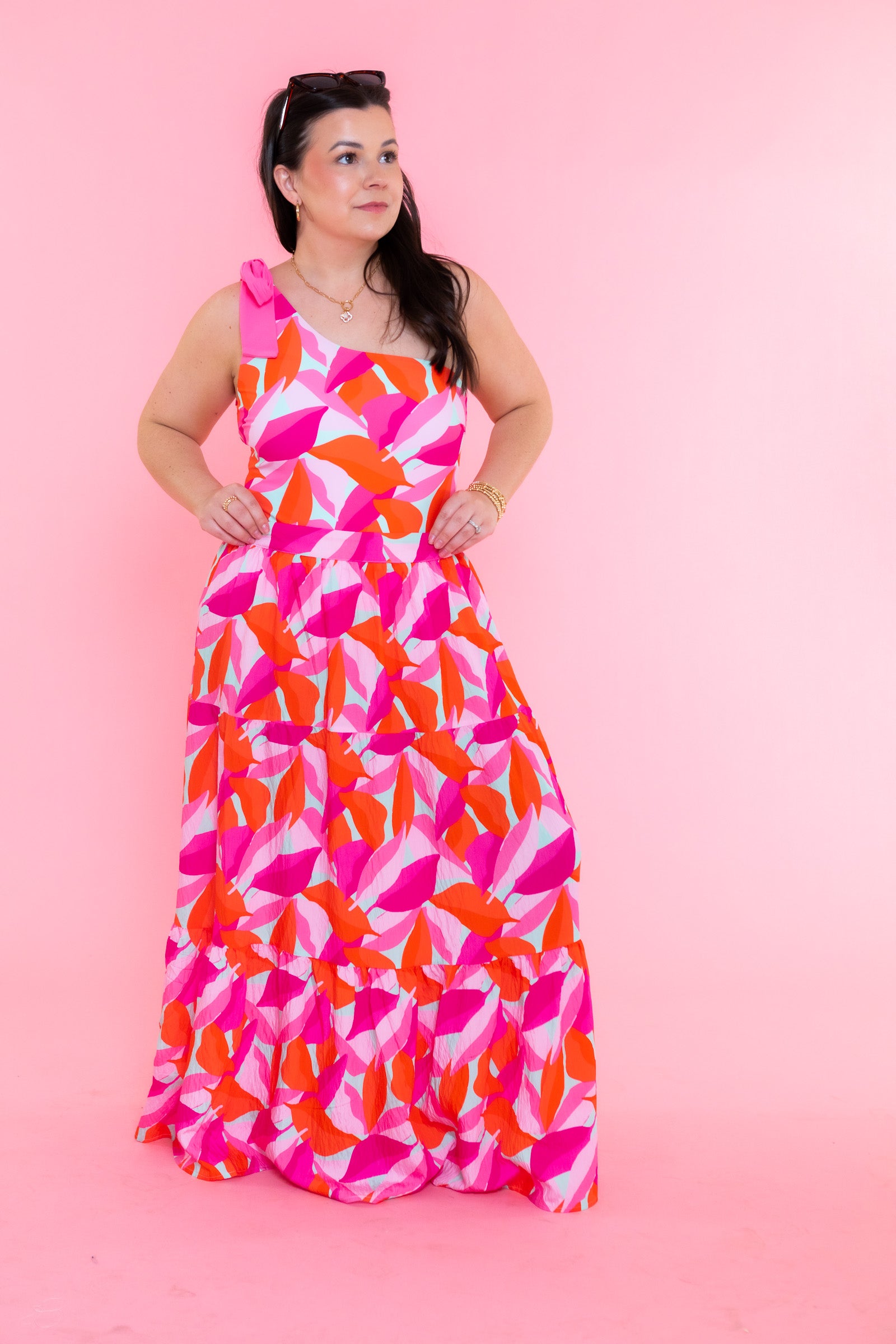 Mary Square | Mia One Piece Swimsuit | Bali Bloom Pink