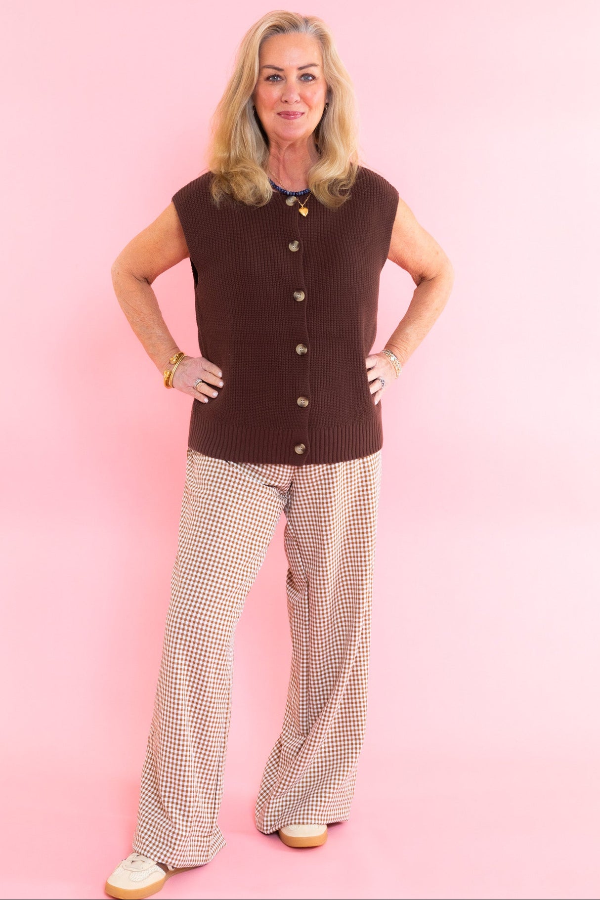 Timeless Gingham Wide Leg Pants