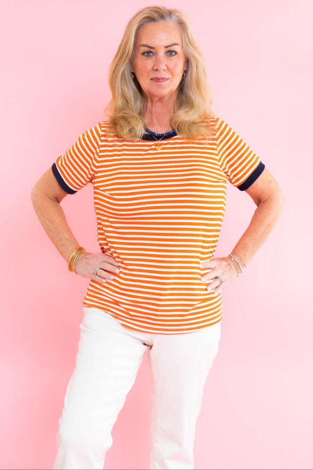 Sunset Stroll Striped Tee