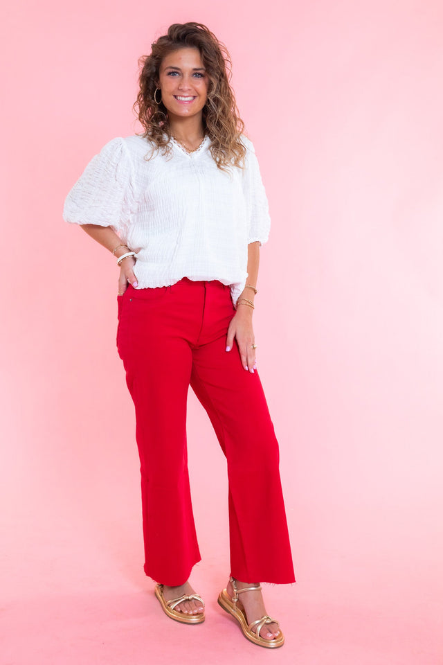 Simply Sweet Textured Babydoll Top