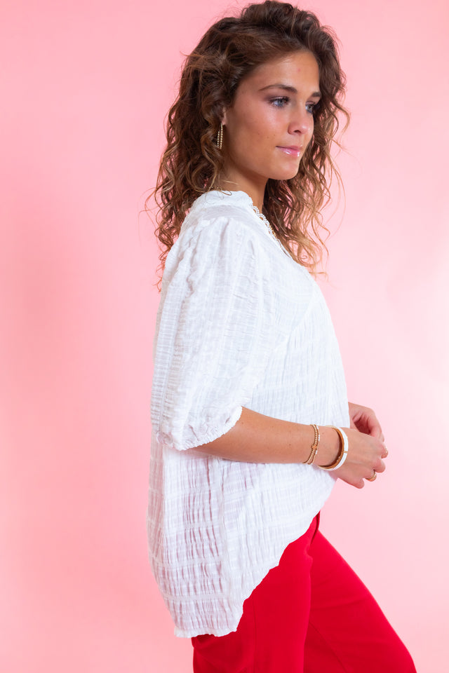 Simply Sweet Textured Babydoll Top