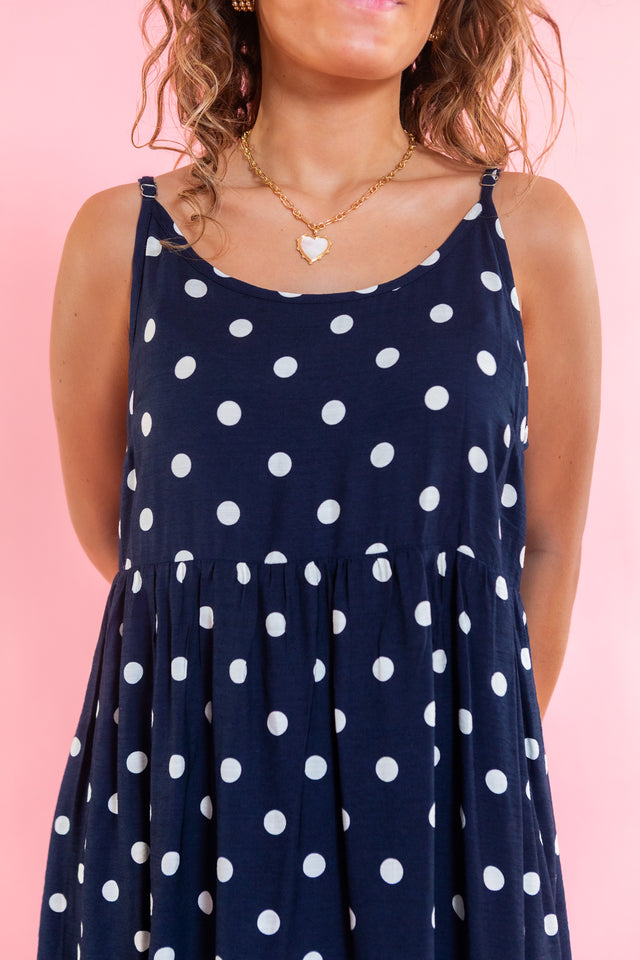 Mila Layered Polka Dot Midi Dress Set