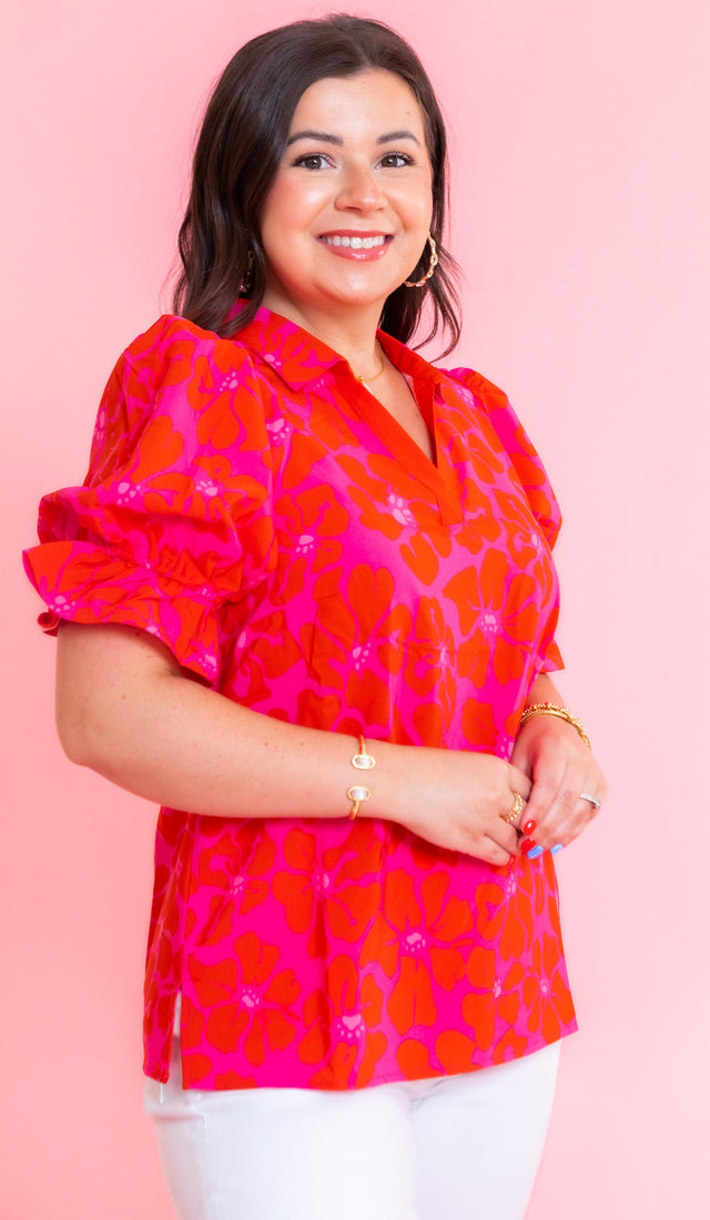Mary Square | Jessica Top | Garden Samba Pink