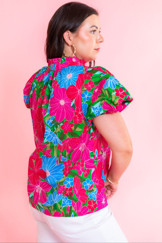 Josy Puff Sleeve Top Mervy Floral
