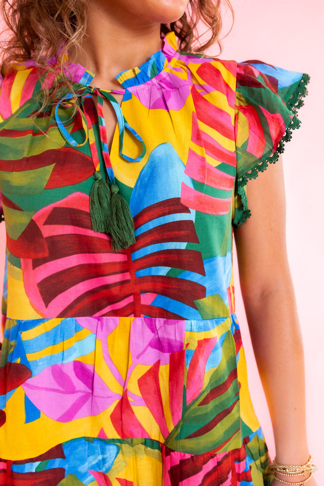 Novi Tropical Yodi Shift Mini Dress