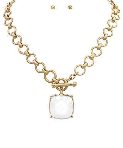 Madison's Exclusive | Big Stone Pendant Necklace