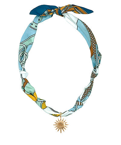 Madison's Exclusive | Scarf & Sunburst Charm Necklace