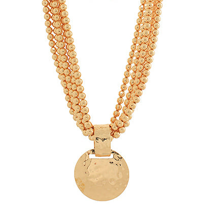 Madison's Exclusive | Hammered Pendant Necklace