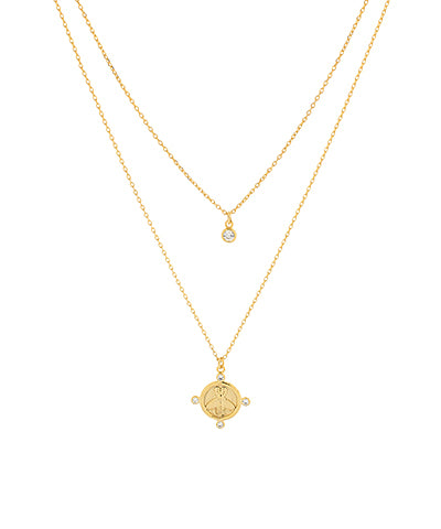 Madison's Exclusive | Gold Coin Necklace Set