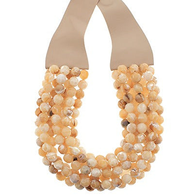 Chunky Multi-Strand Beaded Magnetic Necklace