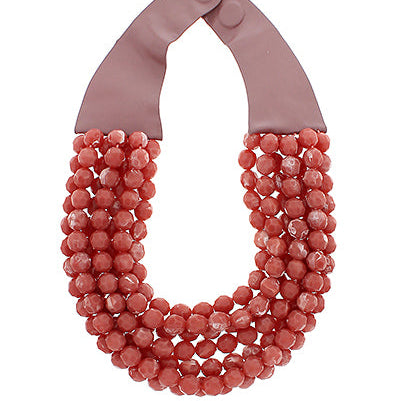 Chunky Multi-Strand Beaded Magnetic Necklace