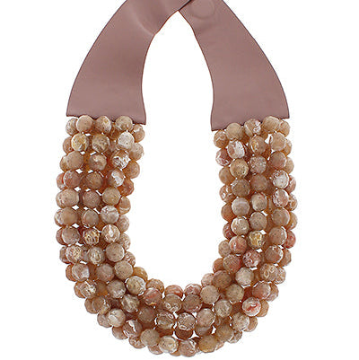 Chunky Multi-Strand Beaded Magnetic Necklace
