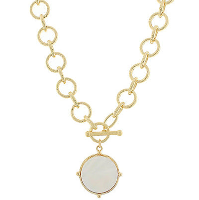 Madison's Exclusive | Moonlit Pearl Toggle Necklace