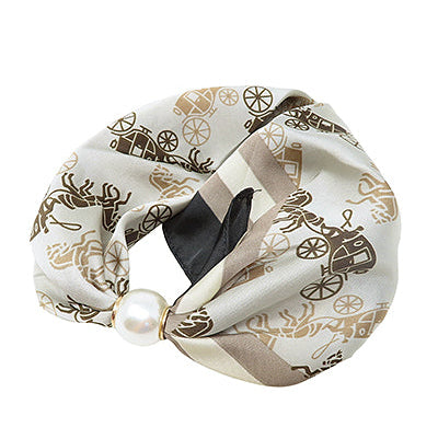 Madison's Exclusive | Pearl & Passport Silk Scarf Necklace
