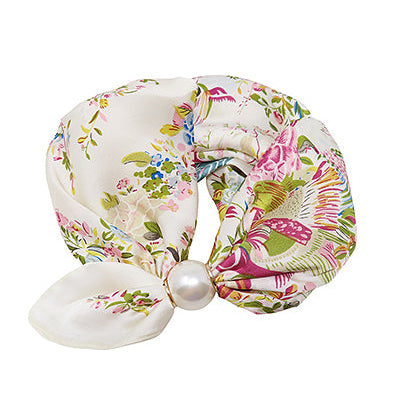 Madison's Exclusive | Pearl Garden Silk Scarf Necklace