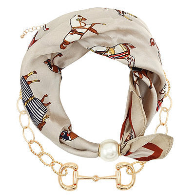 Madison’s Exclusive | Equestrian Silk Scarf Necklace