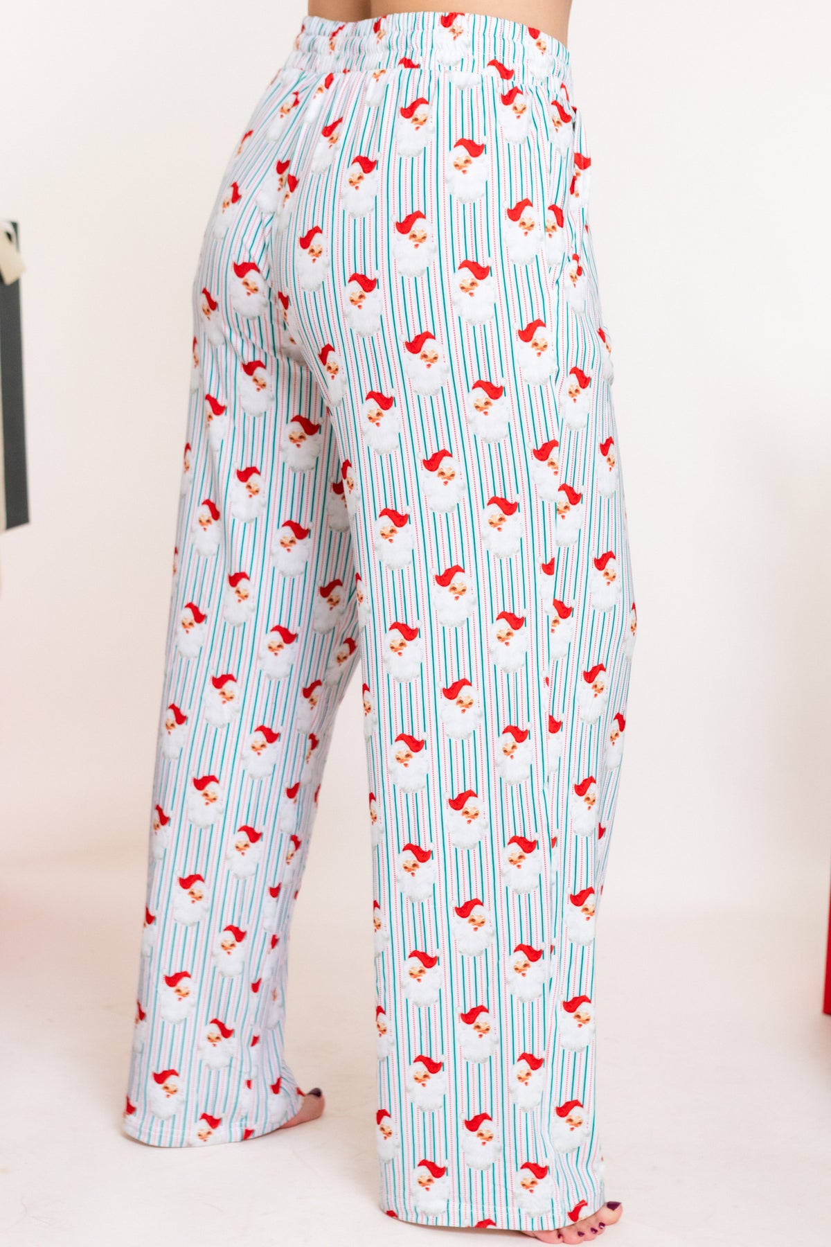 Mary Square | Annie PJ Set - Santa Baby Stripes