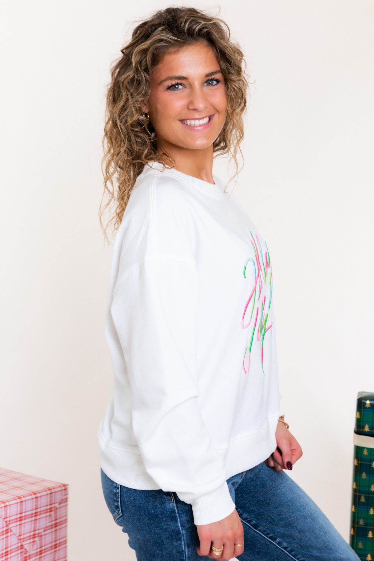 Mary Square | Kelly Sweatshirt | Holly Jolly Corded