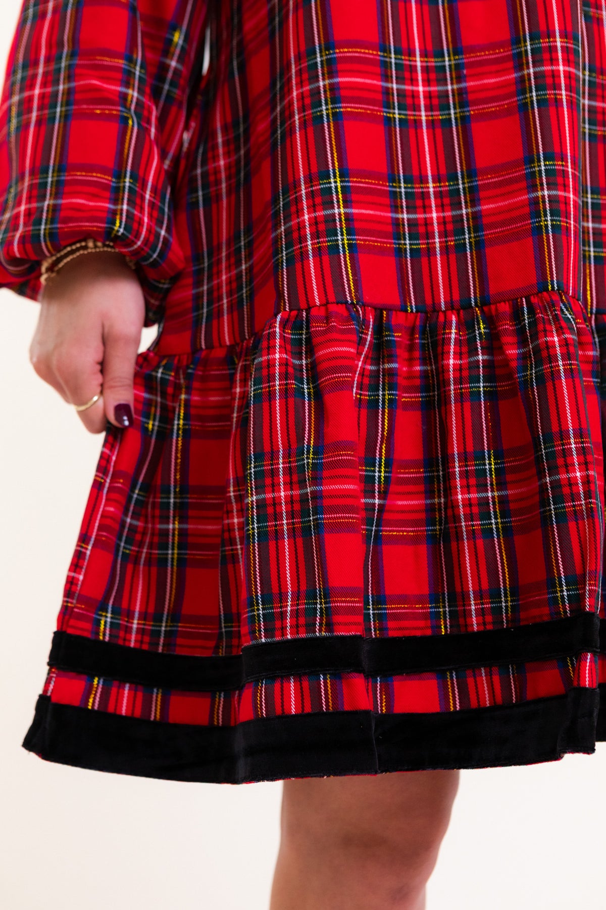 Mary Square | Sierra Dress in Plaid Red
