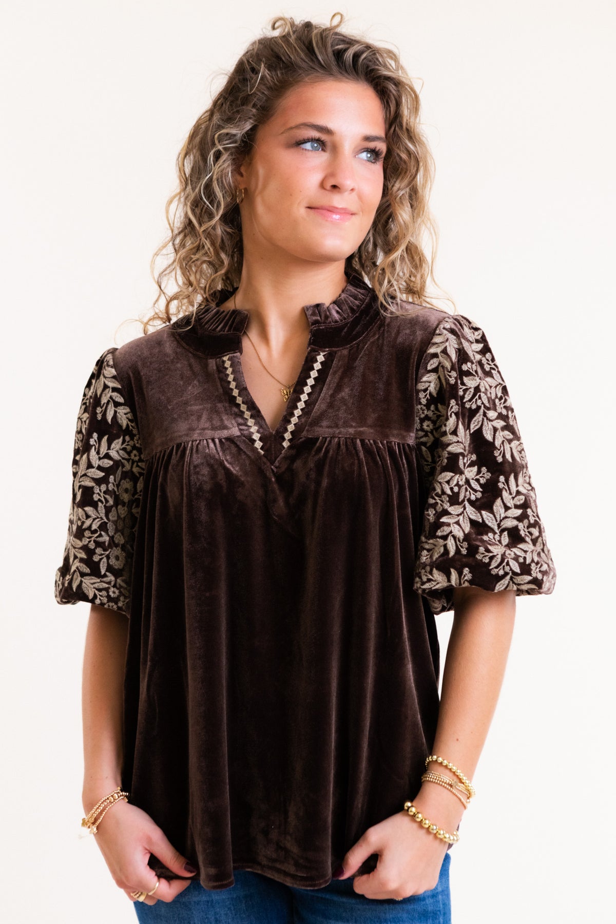The Ophelia Velvet Blouse